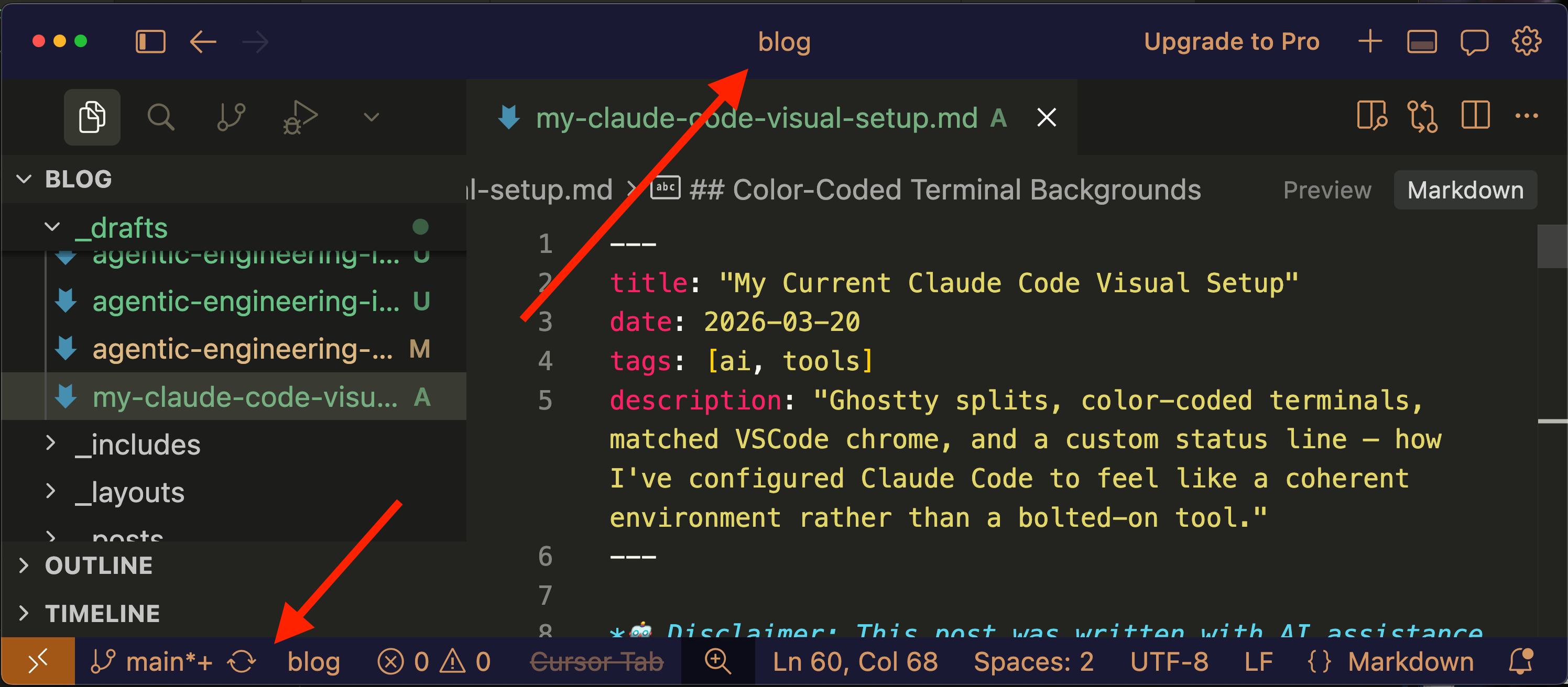 VS Code with matched chrome